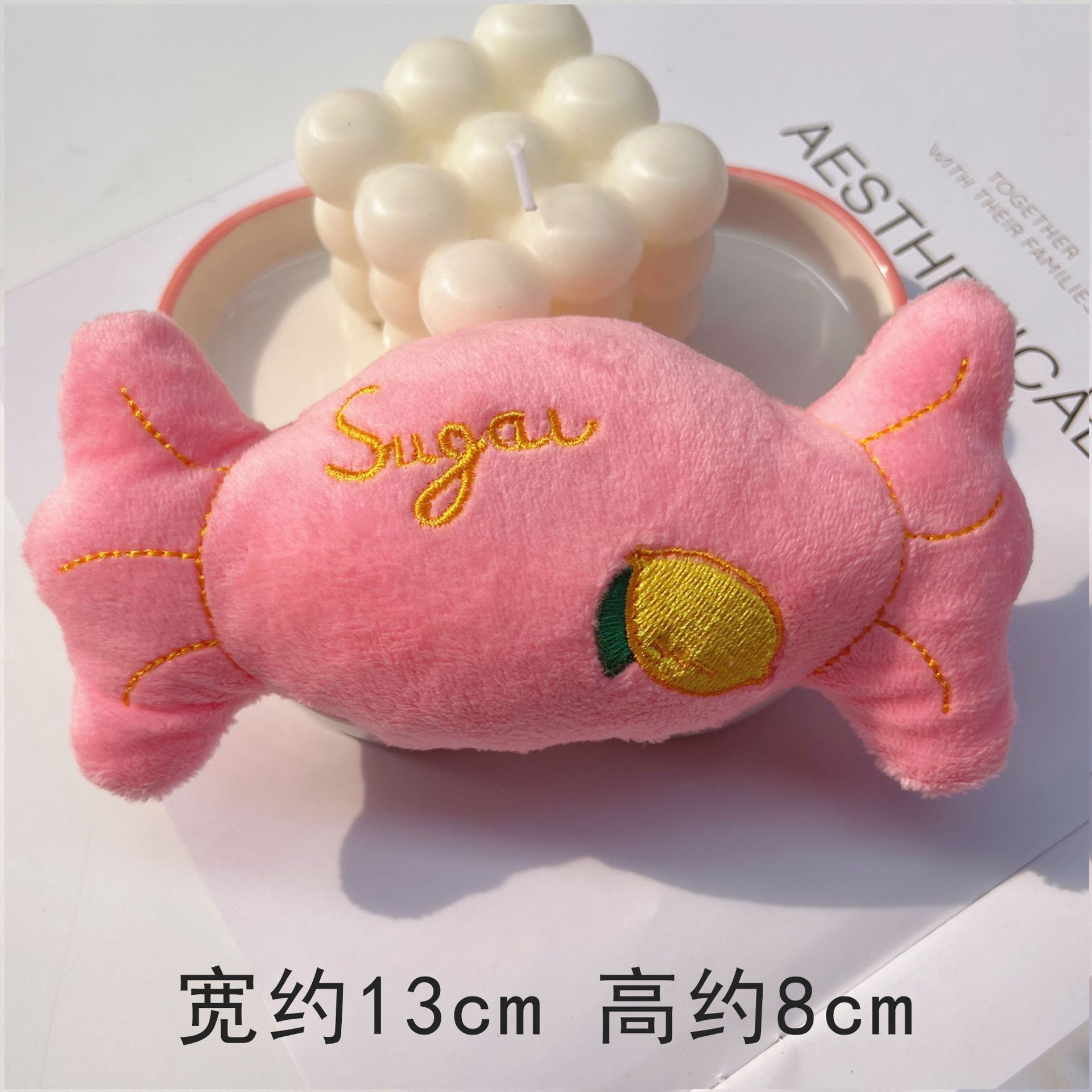 法国斗牛犬毛绒玩具耐咬发声水果卡通动物宠物公仔猫咪玩偶礼物详情23