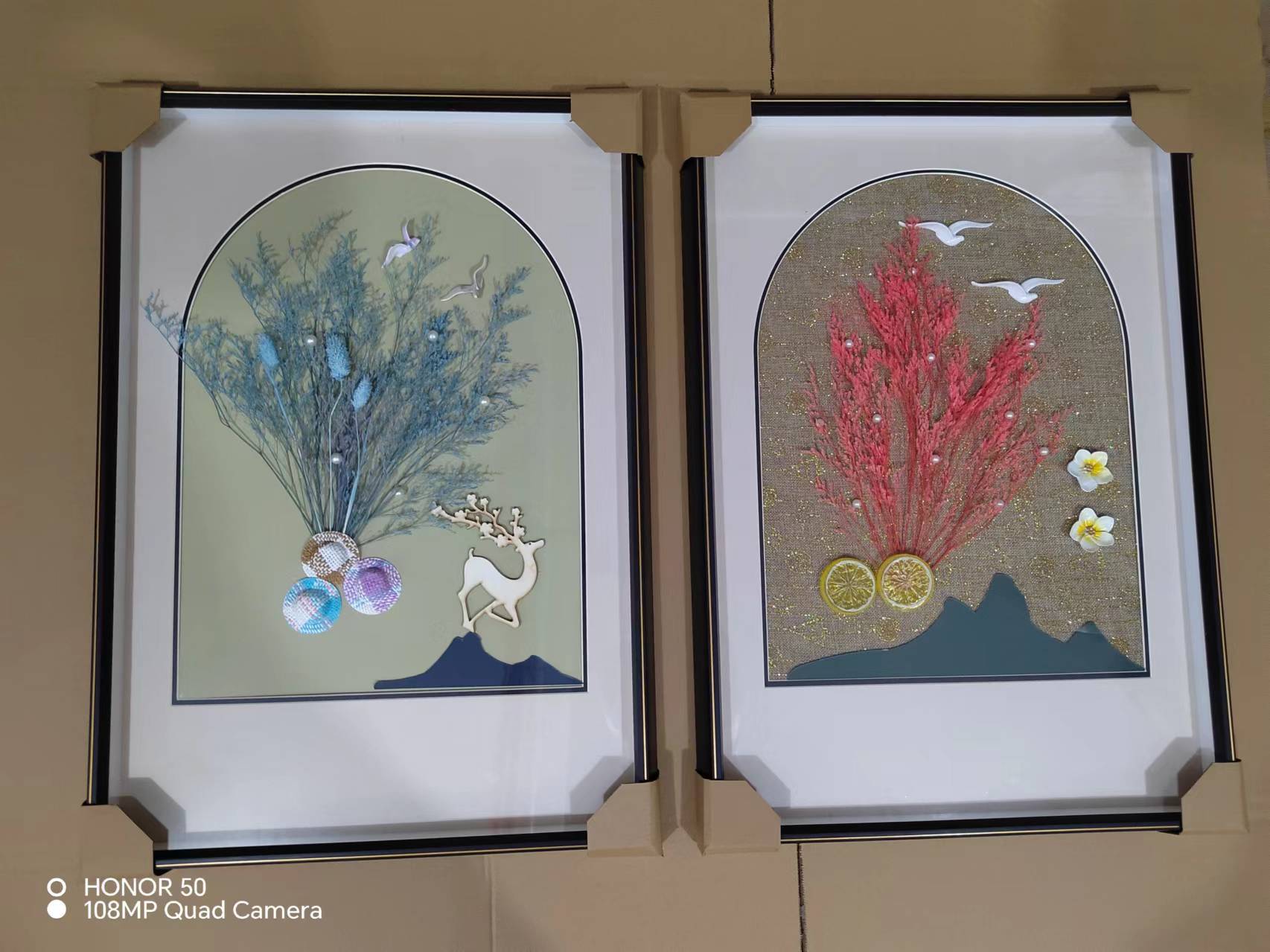 永生干花草新款装现代装饰画客厅餐厅卧室公寓宾馆壁饰 尺寸50*70详情6