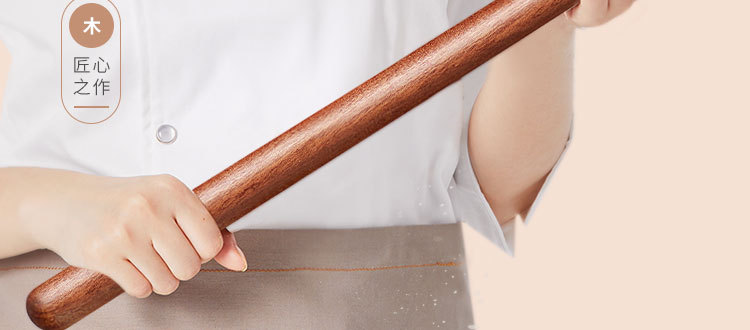 Ebony rolling pin, baking tool, kitchen household wooden rolling pin, dumpling wrapper rolling pin, flour stick, wooden stick pic 13
