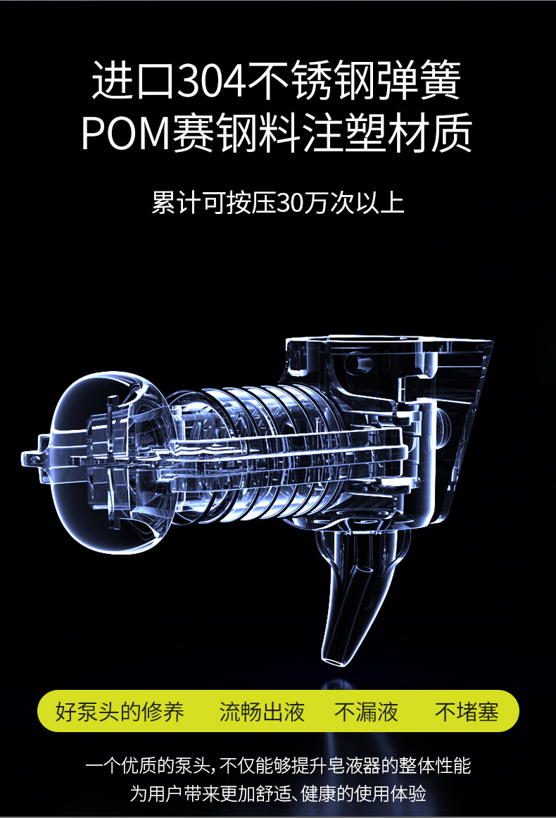 手动皂液器盒壁挂式洗手液挂壁器商用泡沫洗手液按压瓶免打孔详情3