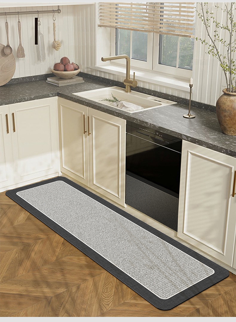 厨房专用可擦耐脏脚垫现代简约家用免洗门垫子吸水防滑吸油地垫详情11