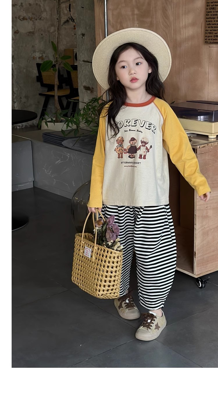 女童T恤春秋2024新款儿童洋气春季纯棉女宝宝长袖打底衫春装上衣T详情4