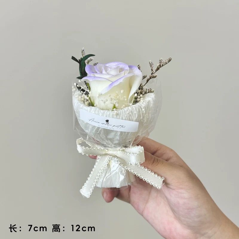 迷你口袋见面小花束玫瑰向日葵永生花仿真花伴手礼盒生日礼物装饰详情8
