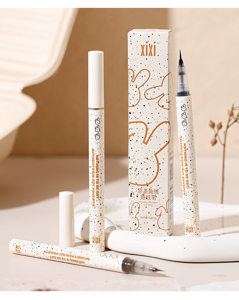 xixi Original Ink Rabbit Fur eyeliner Pen dries quickly, lasts long, is waterproof and sweat-proof, does not smudge, and is used to outline the shadows of lower eyelashes and undereye coverings pic 15