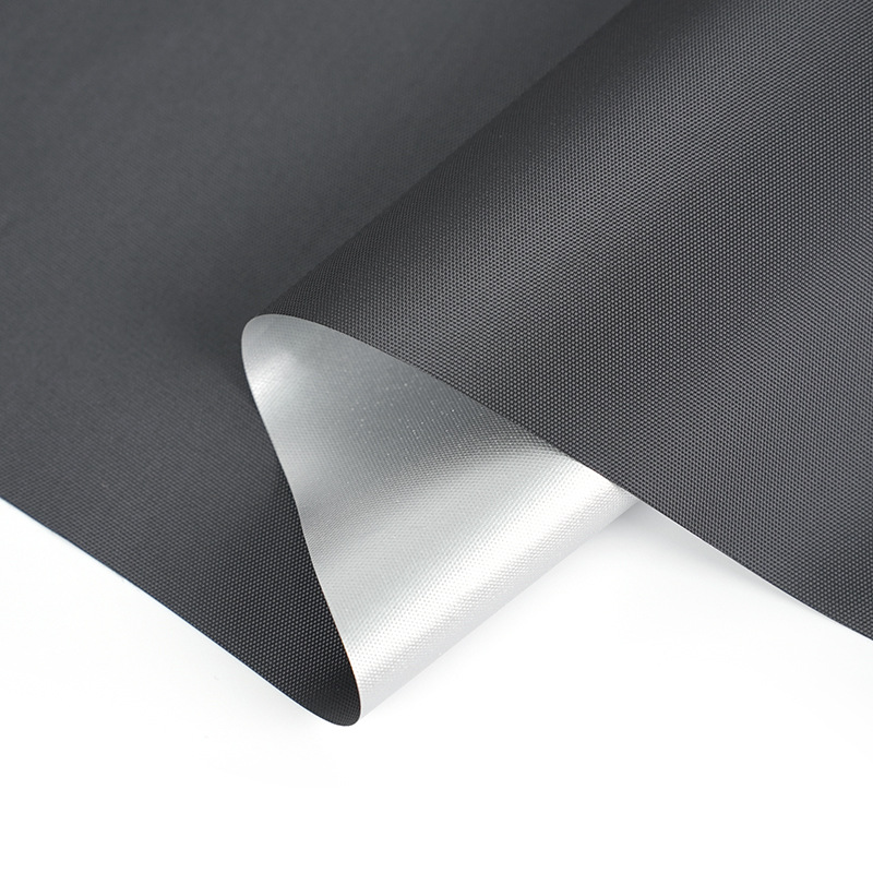 工厂现货210D牛津布加密黑丝防水涂银帐篷面料3000水压详情5