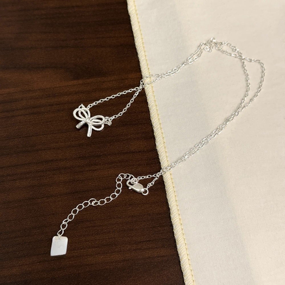 s925纯银珍珠蝴蝶项链女设计感小众高级感不掉色配饰百搭锁骨链潮详情36