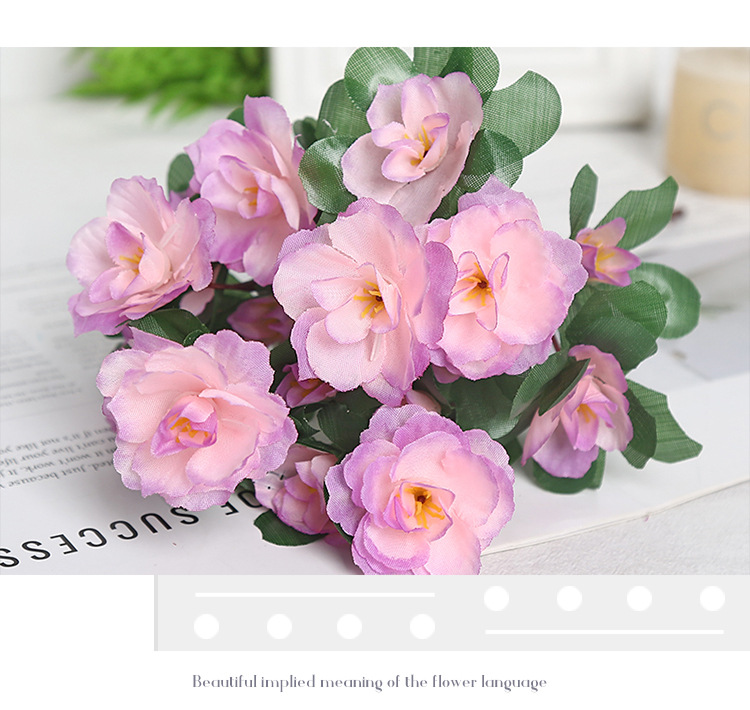 杜鹃花仿真花假花婚礼客厅装饰场景布置艺术插花户外工程办公文化仿真园艺玫瑰摆件详情5