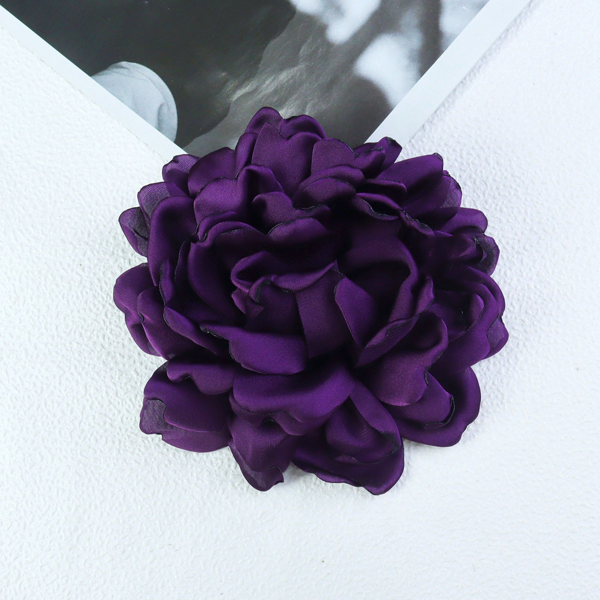 14cm缎面爱心花瓣手工diy发饰头饰配件辅料玫瑰花多层花瓣设计详情12