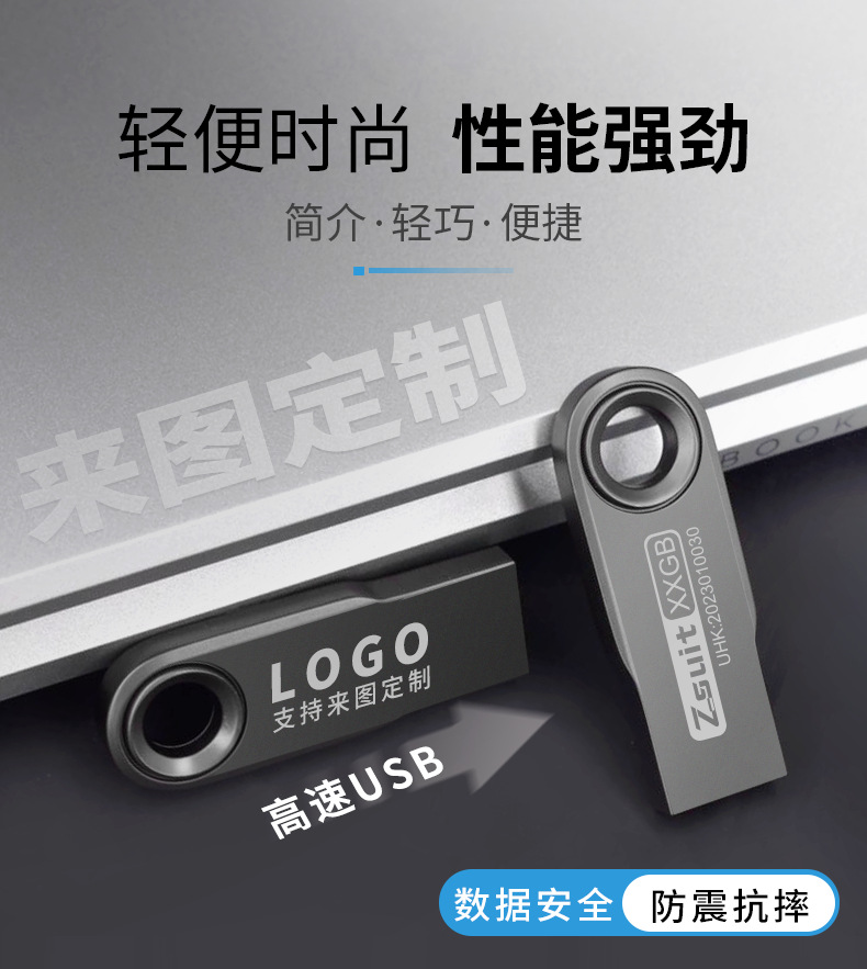 u盘大容量128g高速优盘刻字文件闪16g存储64g32g商务车载u盘2.04g详情1