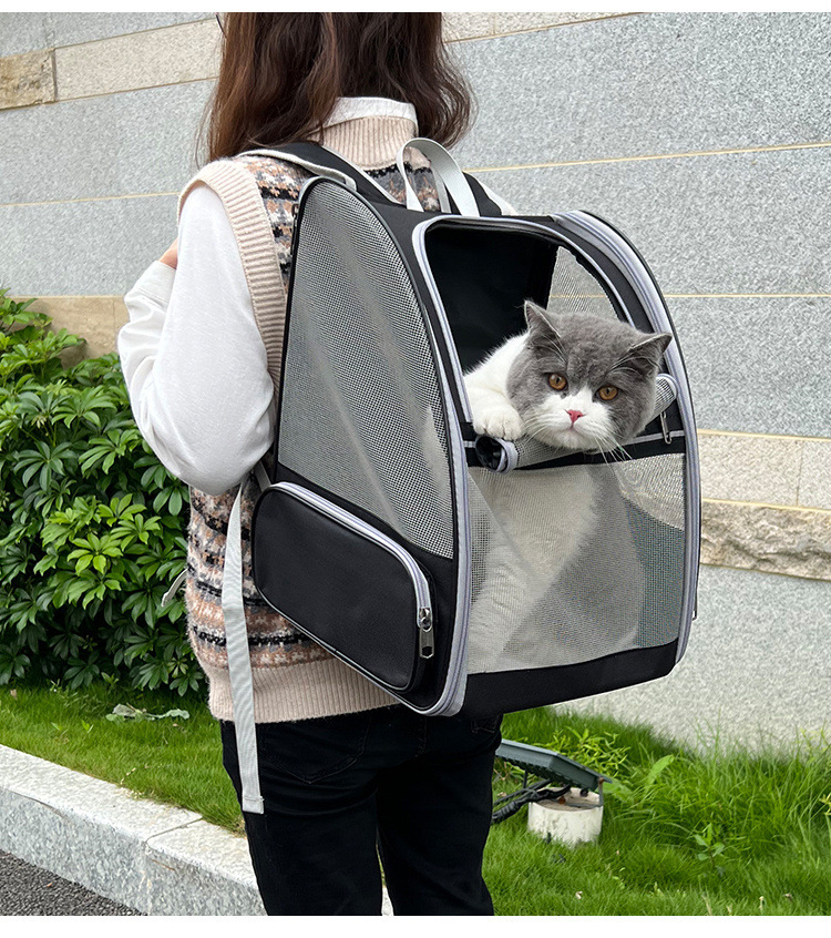 猫包外出包便携透气双肩猫背包可折叠猫咪外出户外出行宠物包包详情15