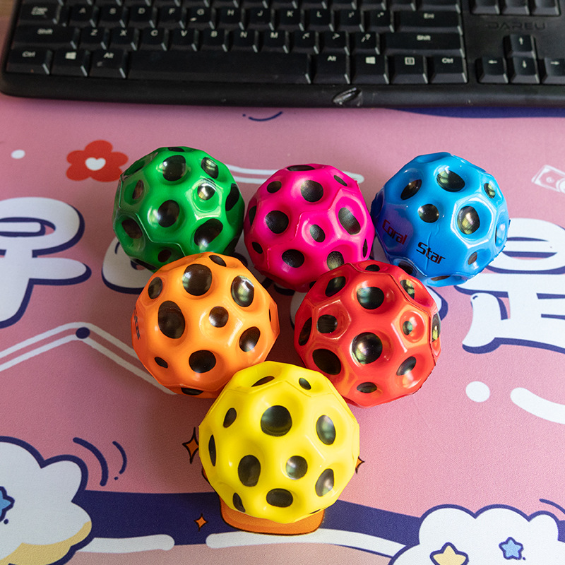 Genuine best-selling elastic balls, Kneading Fun stress-relieving toys, solid foam balls, high-elasticity multi-hole balls, pu colorful stress-relieving balls pic 5