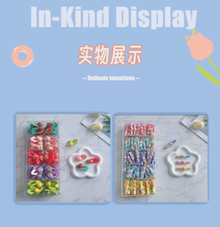 热销彩色花朵小卡卡通水果发夹儿童发夹饰萌可爱发夹树脂透明夜光详情9