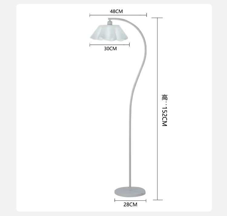 落地灯法式复古奶油客厅卧室床头立式台灯日式百褶氛围灯详情20