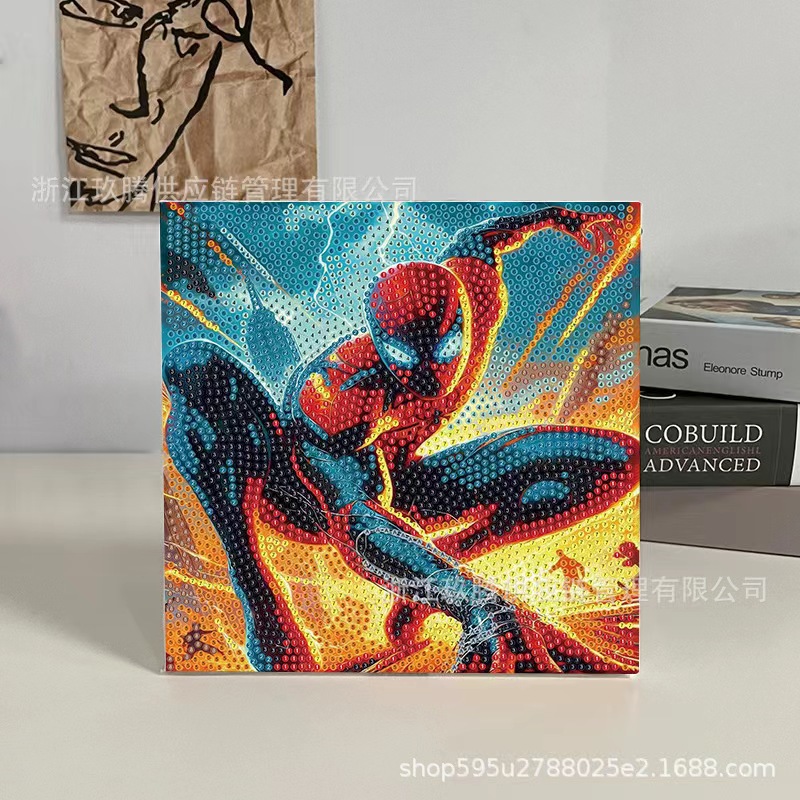 新款满钻儿童钻石画手工DIY点钻带框家饰挂画批发现货皮画装饰画详情10