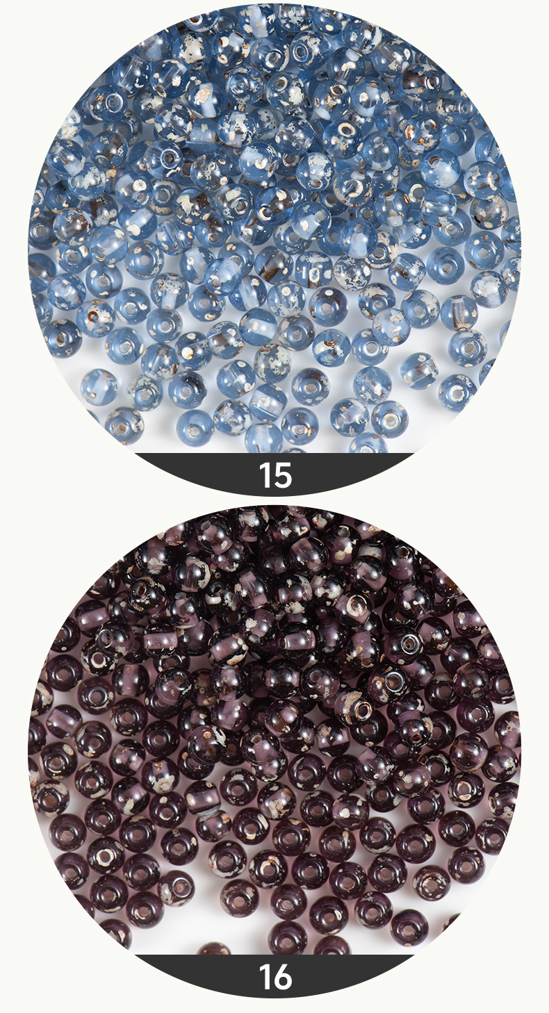 FGB千色玻璃米珠4mm超优毕加索斑驳圆珠diy手工饰品配件散珠混珠详情10