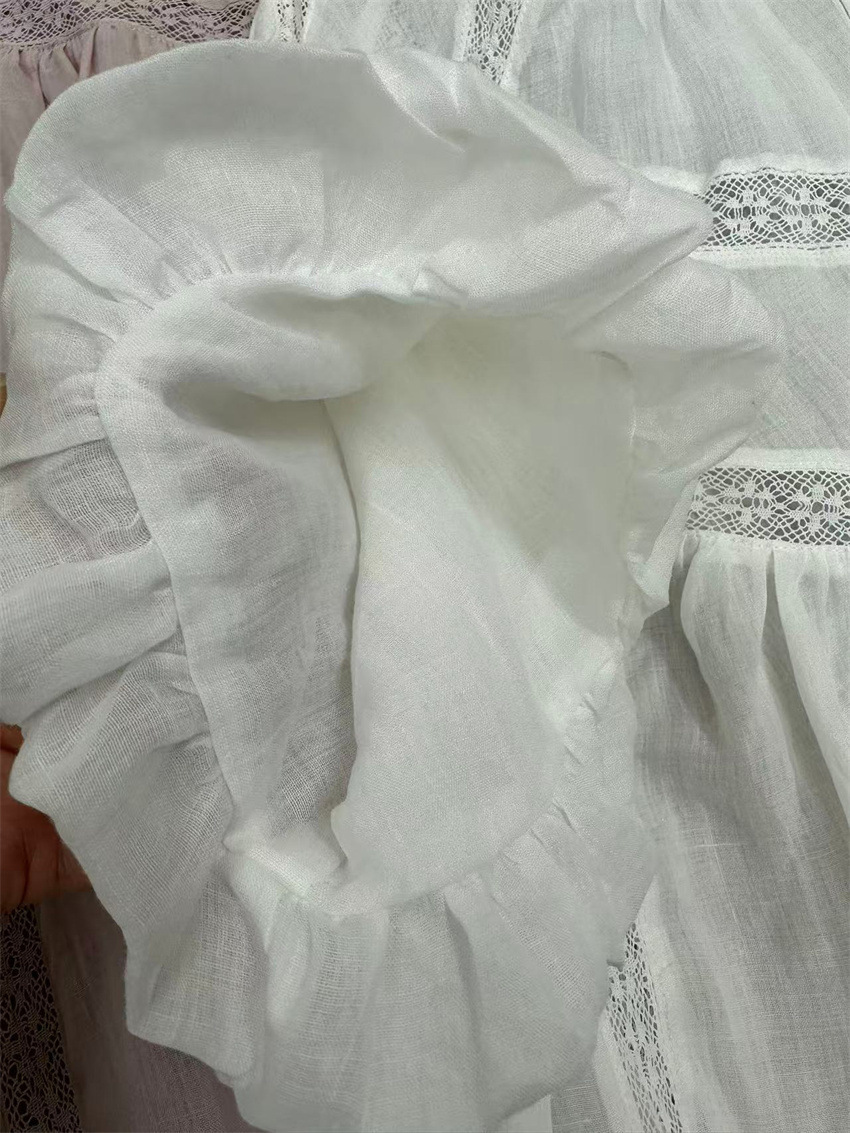Japanese high-end brand 2025 Summer new style forest-themed artistic Japanese and Korean sweet high-quality ramie dress short sleeve pic 14