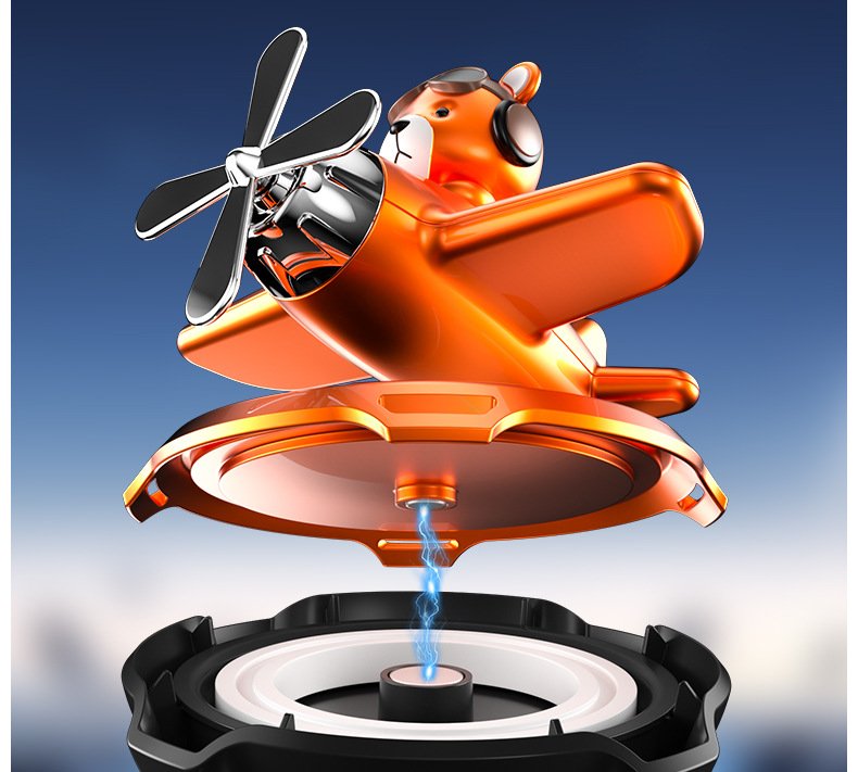 Vehicle-mounted solar-powered rotating helicopter, vehicle-mounted glasses, dog aromatherapy, car perfume, ornaments, in-car aircraft aromatherapy pic 13
