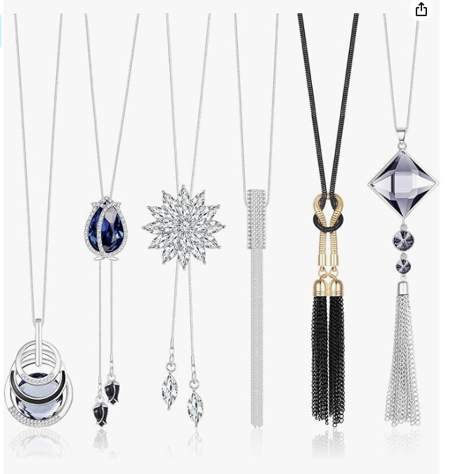 跨境热销毛衣链女高级感长项链欧美个性小众轻奢百搭秋冬饰品挂件详情6