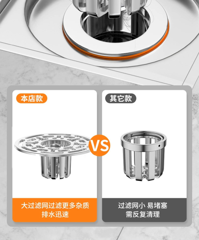 Bathroom anti-odor floor drain core, bathroom sewer floor drain cover, anti-insect, kitchen sewer anti-odor backflow magic tool pic 18