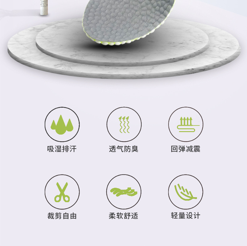 Popcorn insoles and height-increasing pads are fully height-adjustable, shock-absorbing, springback, soft, memory, light, comfortable and not stuffy. They can be cut as insoles and height-increasing pads pic 2