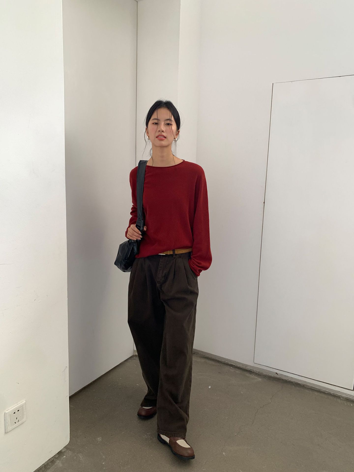 Korean-style seamless one-piece process round-neck pullover cotton and wool sweater, basic base layer for women a1183 in autumn and winter pic 96