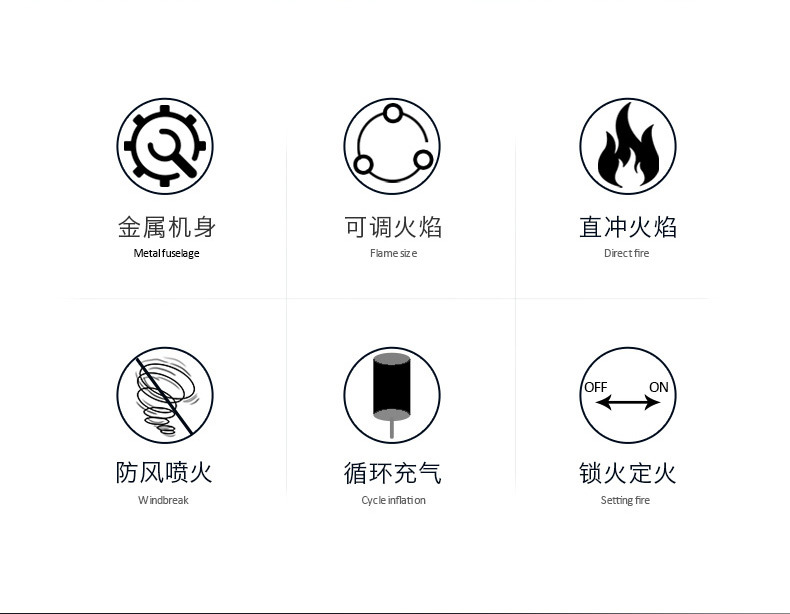 JL550 direct spray gun, metal windproof welding gun for lighters, outdoor multi-purpose, 1300℃ pic 2