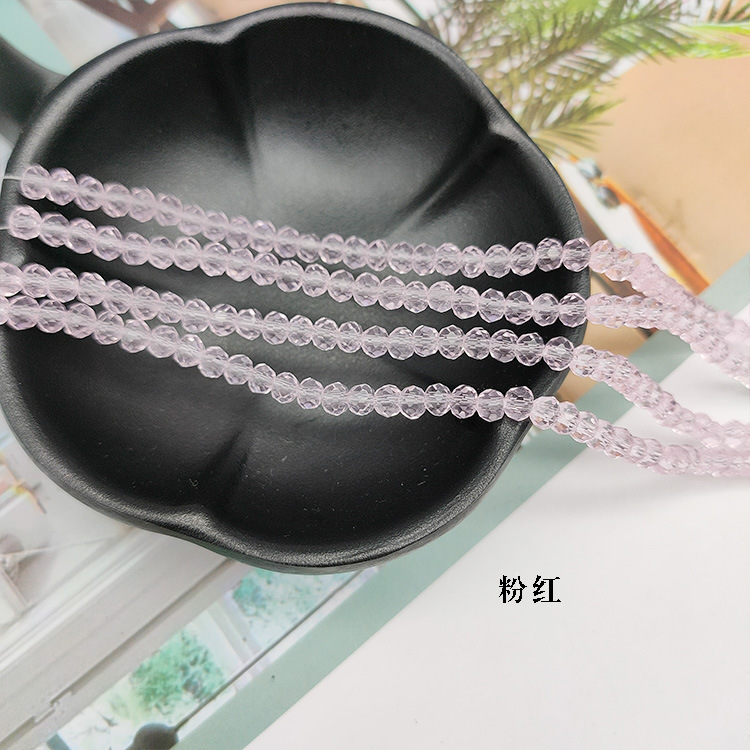 水晶玻璃切面扁珠玻璃珠彩色车轮散珠发饰箱包鞋服饰配件水晶扁珠详情6