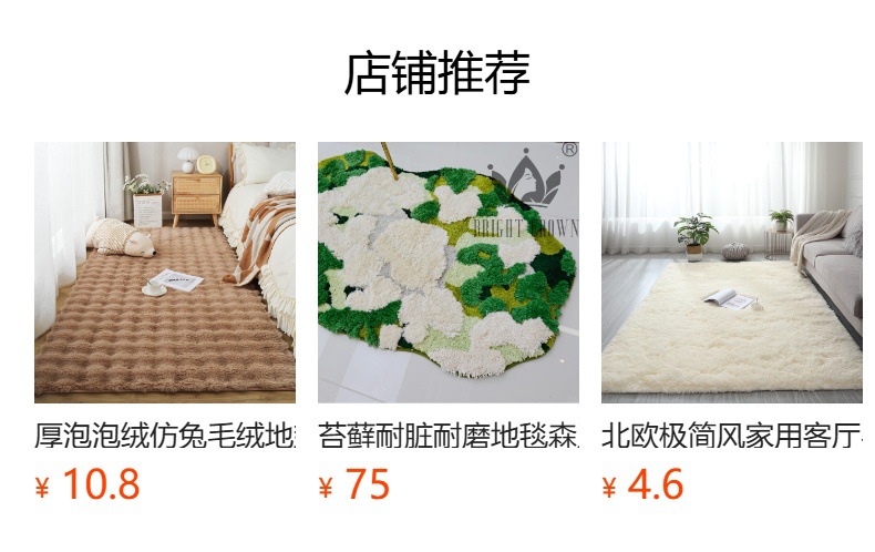 法式异形卧室地毯客厅耐脏易打理2025新款花卉免洗高级感沙发地垫详情4