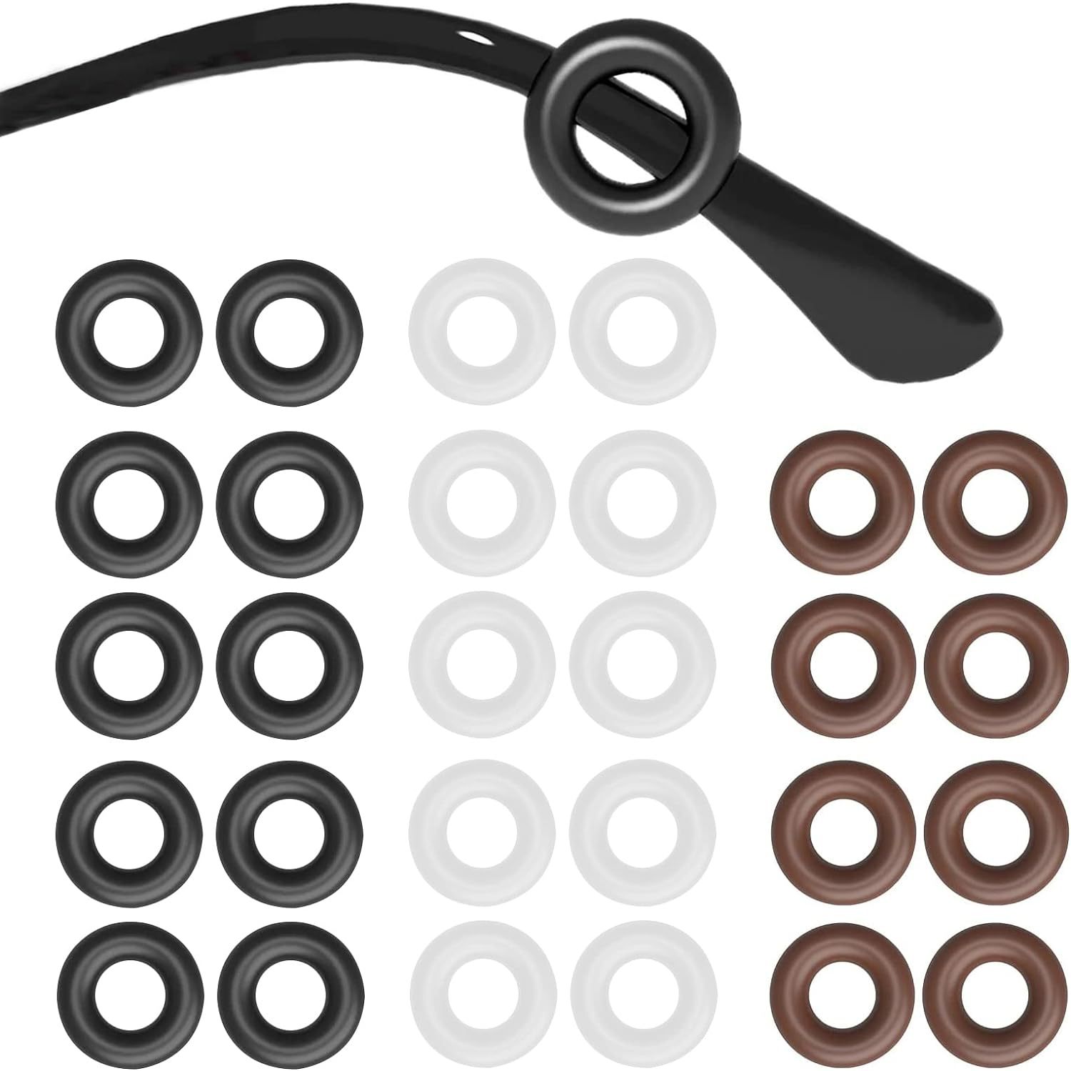 Cross-border best-selling 14 pairs of large silicone round anti-slip foot covers, comfortable and fixed ear hooks and ear pads, perfect eyewear accessories pic 3