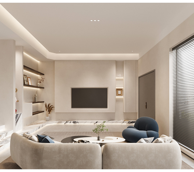 led full-spectrum 98 display narrow bezel embedded corridor ultra-thin ceiling without main light, home COB anti-glare downlight pic 28