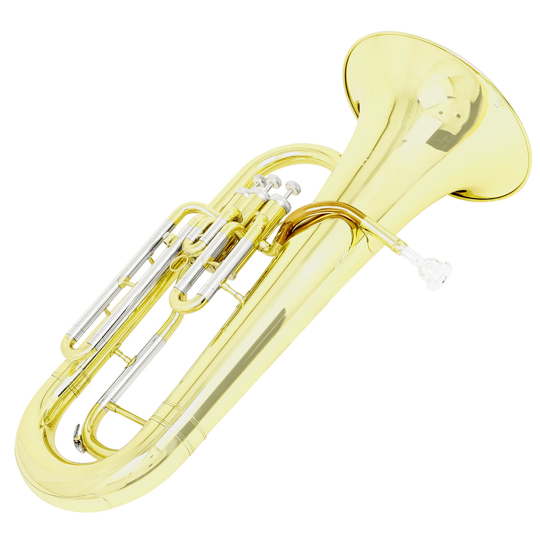 Comercio exterior abajo B tono 3 teclas de pie arriba bajo trompeta principiante juego profesional tuba cuerpo de tubo de cobre blanco llave vertical hug fabricantes pic 7