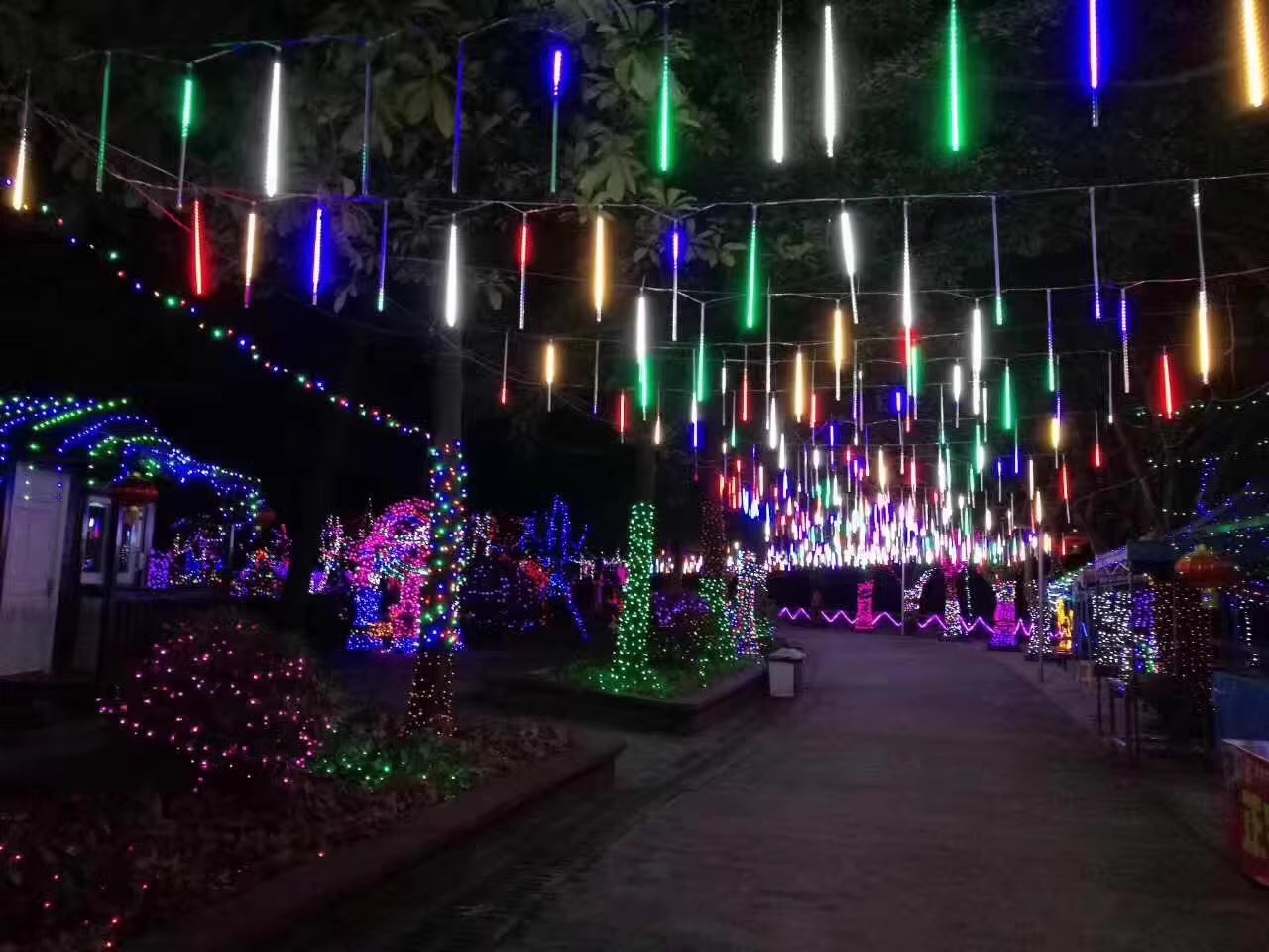 流星雨led灯户外防水挂树上的彩灯树木亮化装饰太阳能流水氛围灯详情13