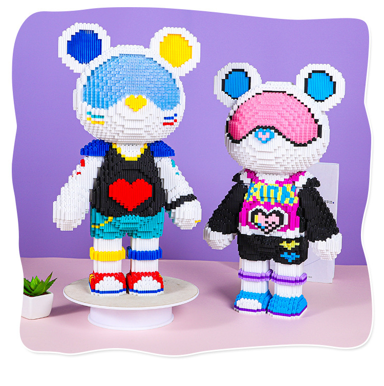 布鲁可星际熊系列积木玩具熊小积木微颗粒儿童拼接卡通积木车详情9