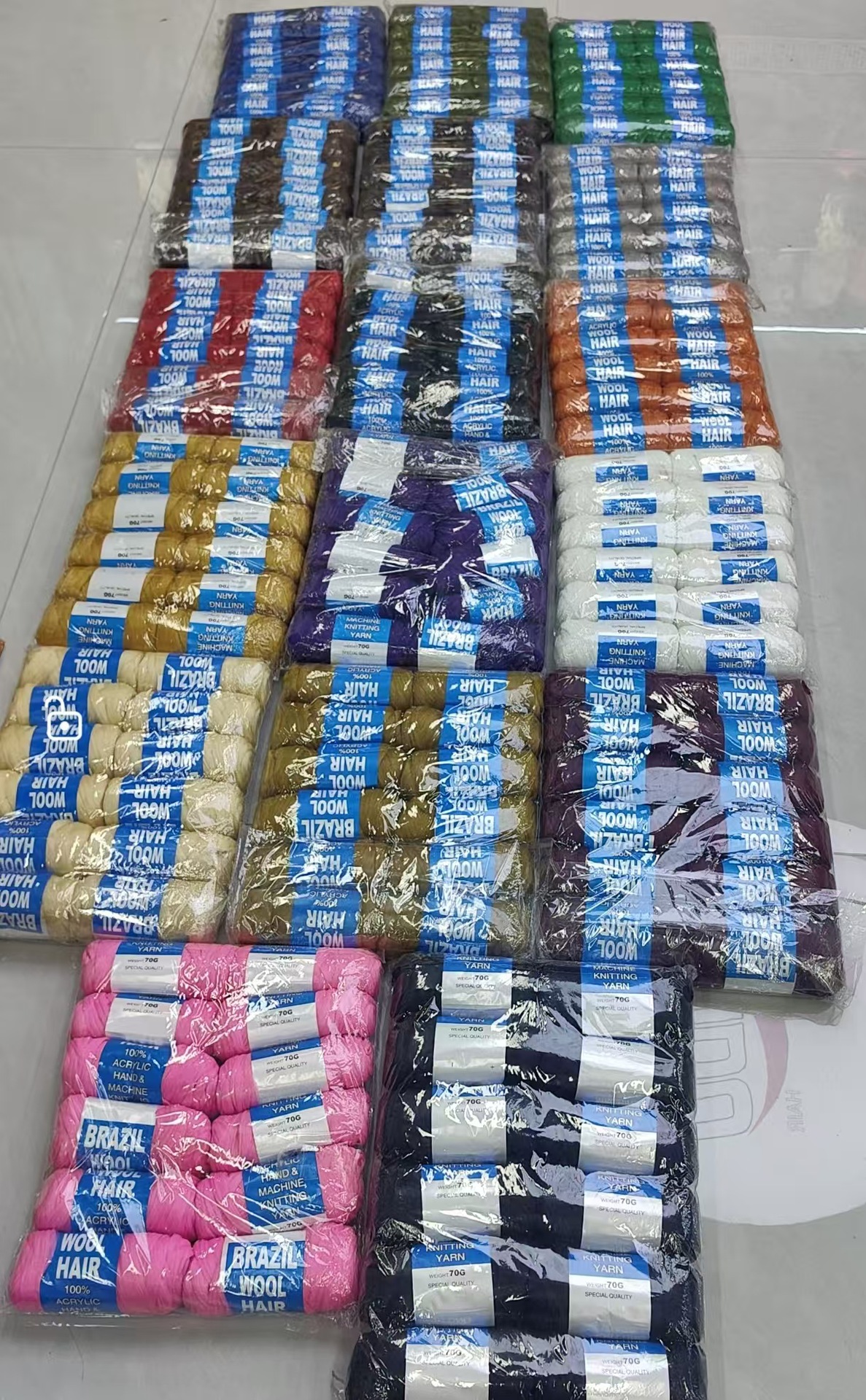 非洲毛线BrazilWOOLHAIR脏辫发绳70G膨体纱线仿真发线毛线丝详情6