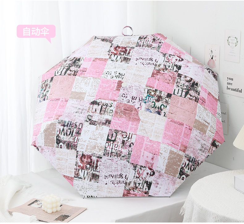 全自动卡通雨伞女可爱晴雨两用太阳伞防晒防紫外线遮阳伞定制logo详情19