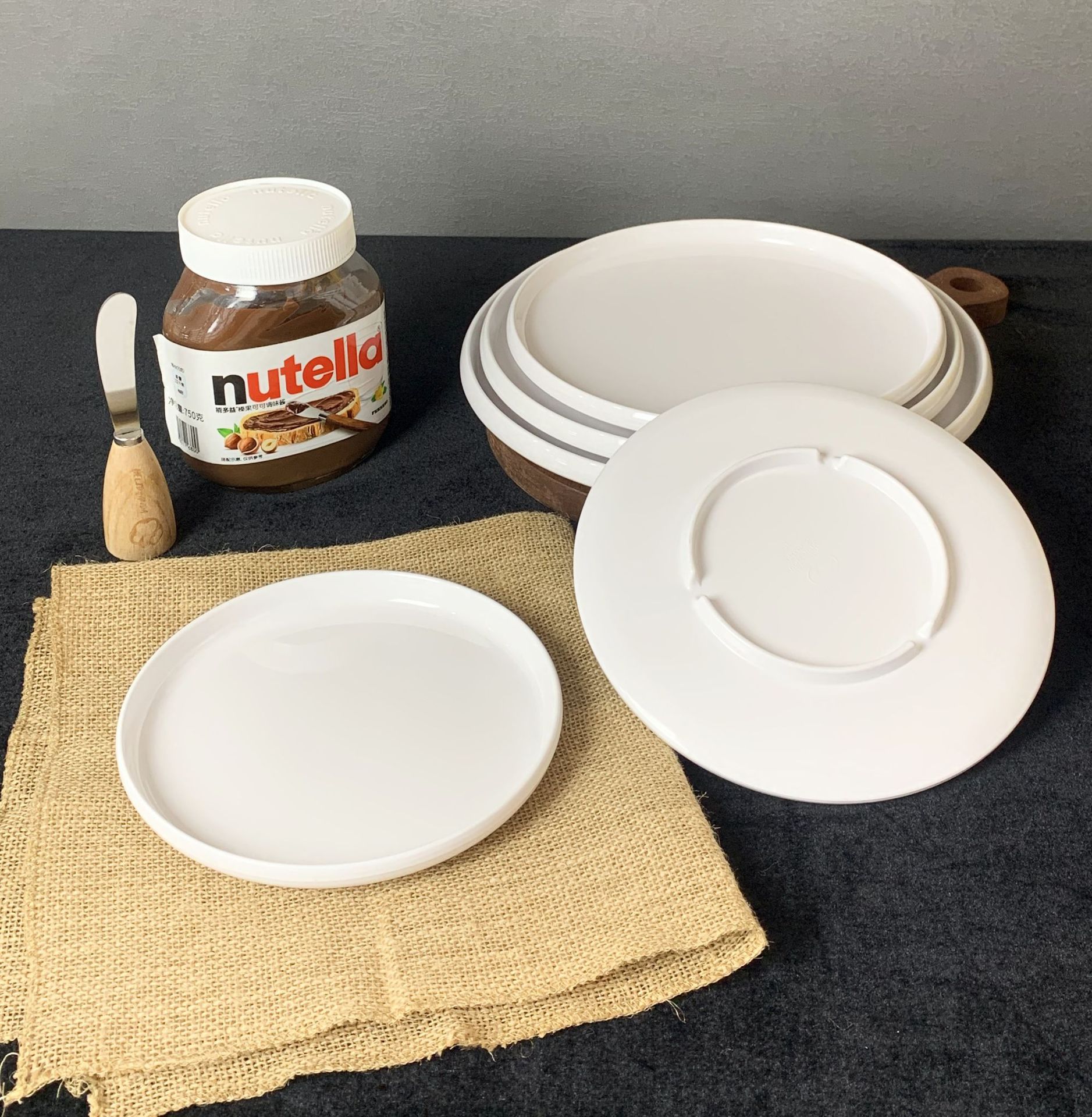 白色盘子密胺餐具圆盘平盘密胺餐盘商用快餐盘圆形西餐盘圆碟批发详情28