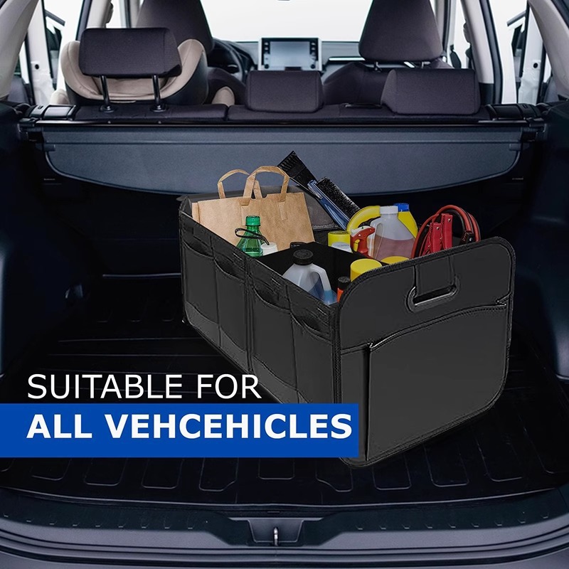 Car trunk storage box, Oxford cloth handle outdoor storage box, multi-functional folding car storage box pic 5