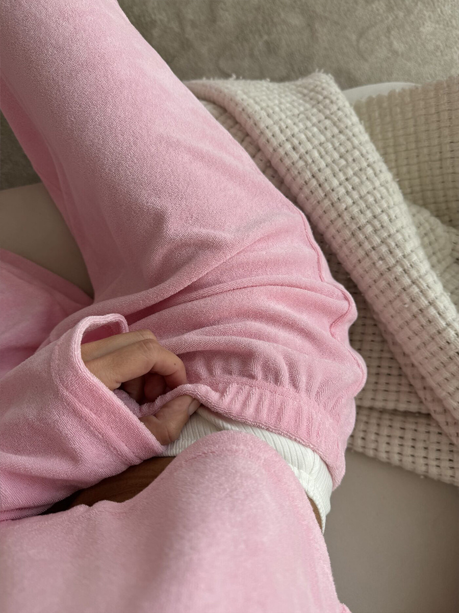 Cross-border pink fleece long-sleeved and long pants pajama set, European and American autumn and winter new cardigan pajamas, comfortable home wear for women pic 19