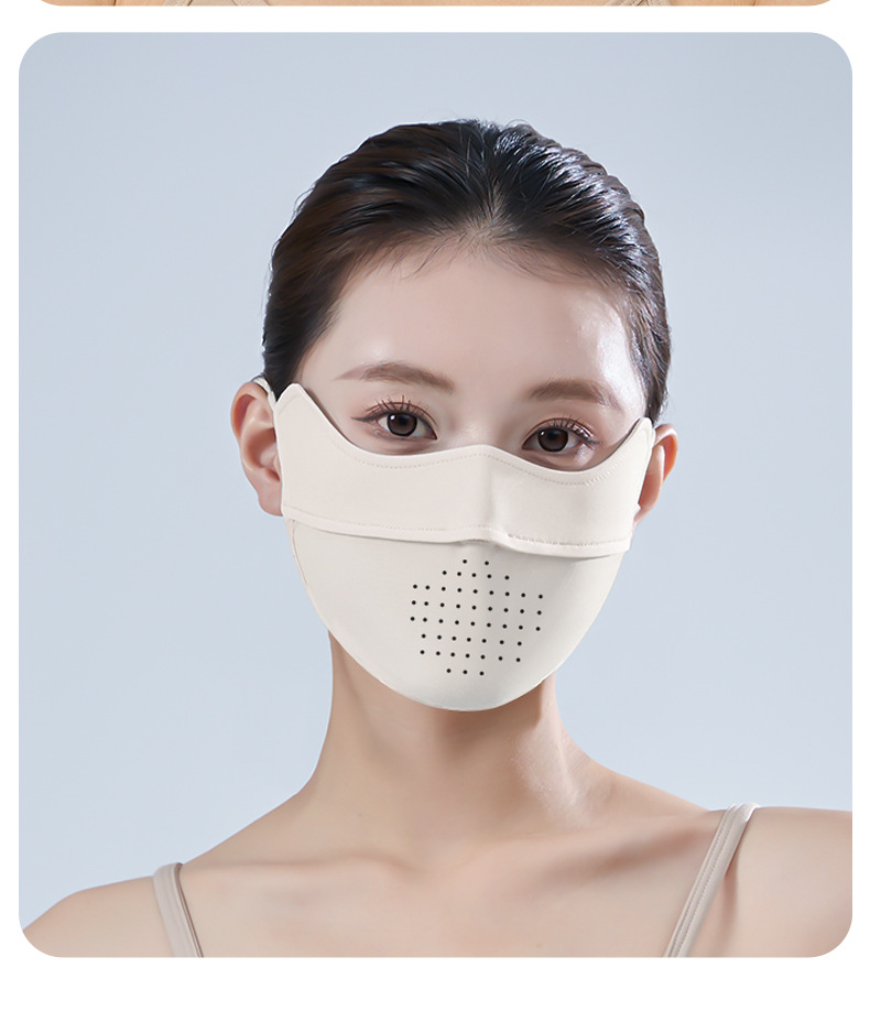 定制加工夏季防晒口罩女高颜值防紫外线面罩护眼角冰丝透气脸基尼详情21