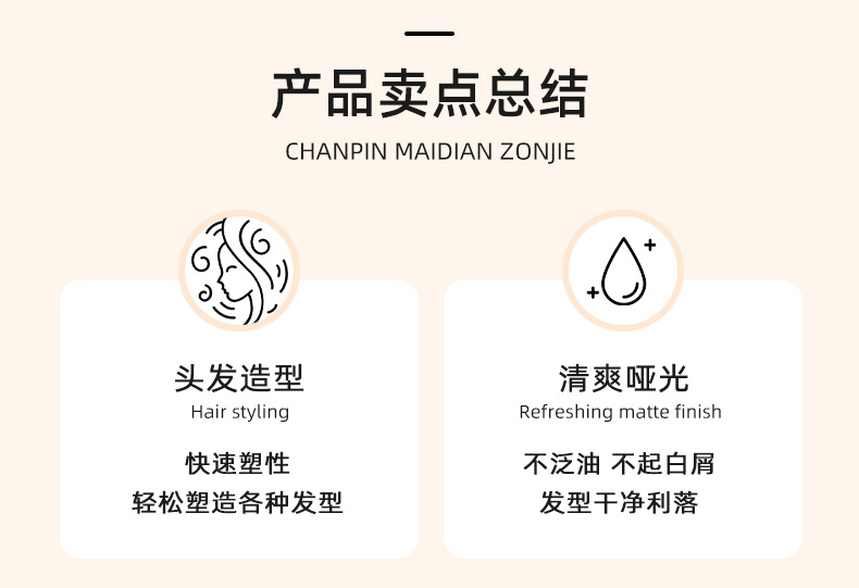 2025款固体发蜡速卖通亚马逊爆款定型IKT发蜡棒 果香改善毛躁发蜡详情5