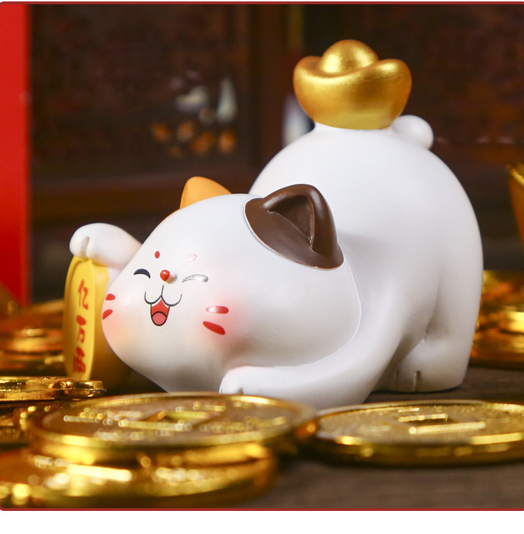 太阳能招财猫摆件醒狮招手兔子塑料儿童水杯详情14