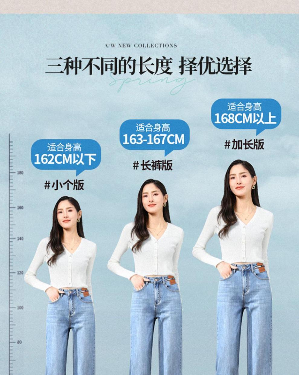 高腰显瘦窄版阔腿裤牛仔裤女春秋季2024年新款法棍垂感直筒长裤子详情25