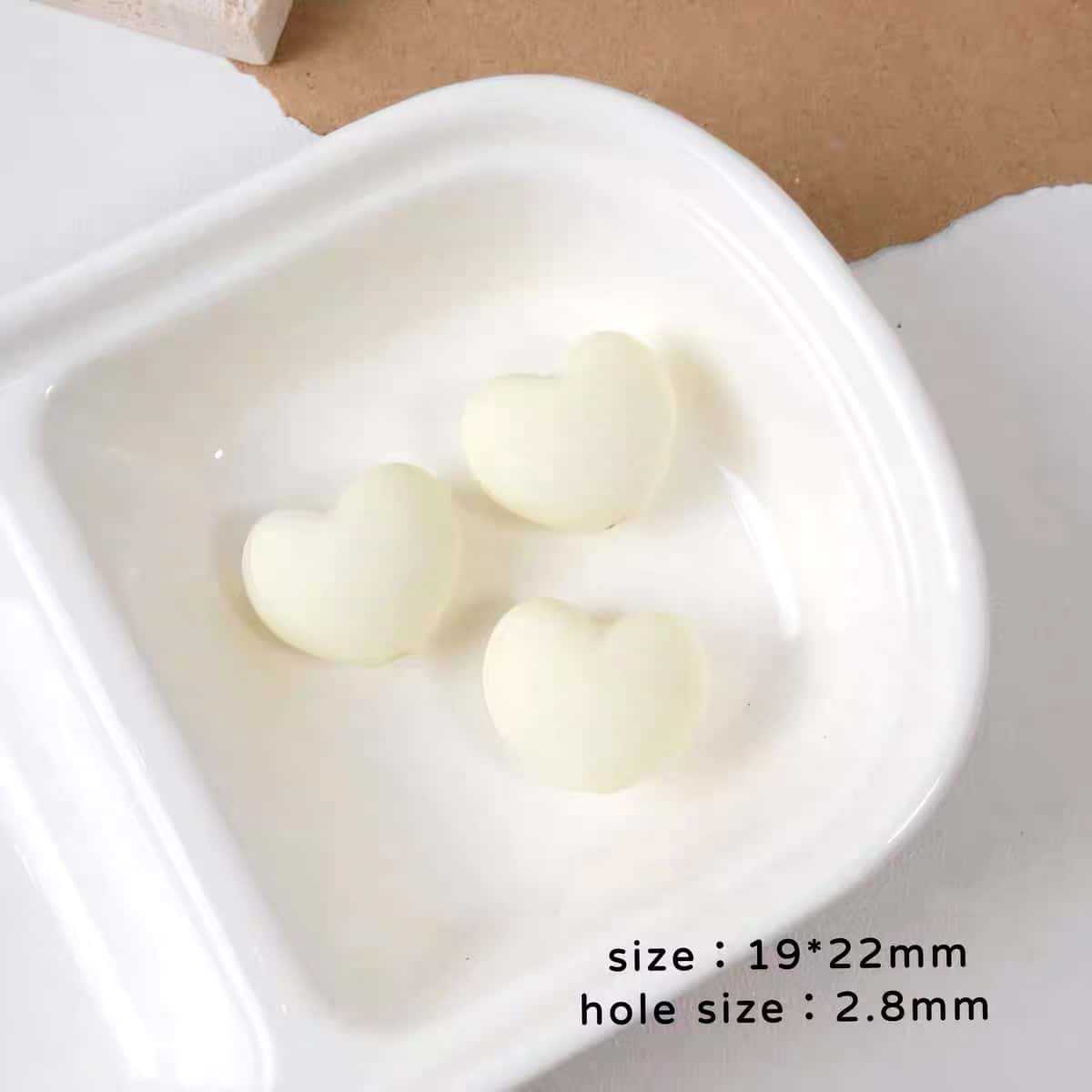 亚克力手感漆橡皮胖爱心串珠 手工DIY手机链钥匙扣饰品配件珠子详情4