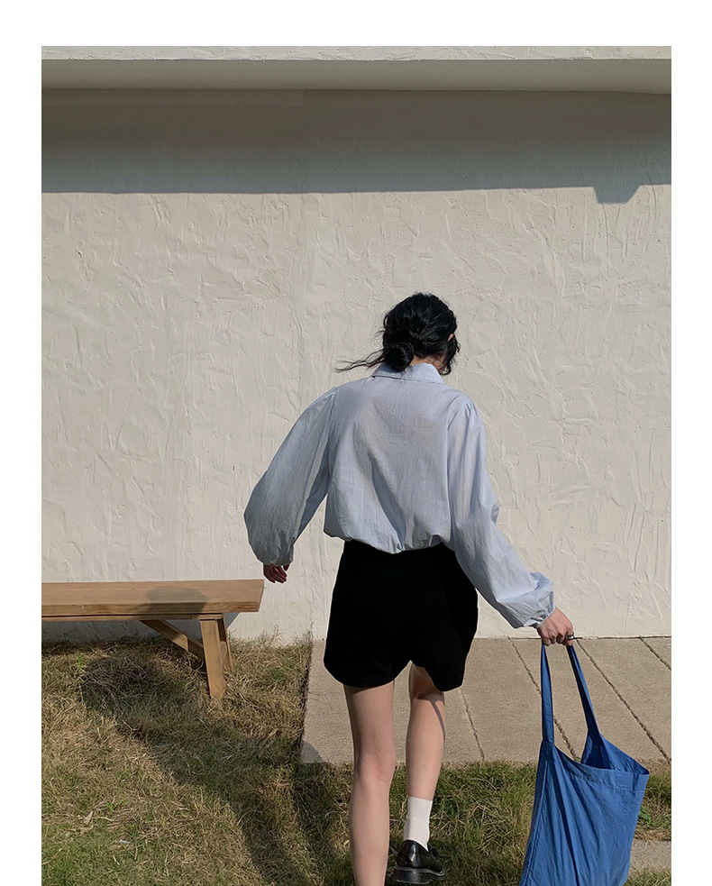 【候麦的春天】歌铭法式娃娃领衬衫春季新款复古蕾丝上衣女Y1122F详情34