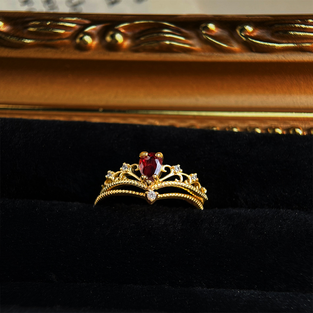 Court Night Banquet ~vintage Mid-style enamel drop glaze ring, retro artistic index finger ring, niche light luxury jewelry pic 58