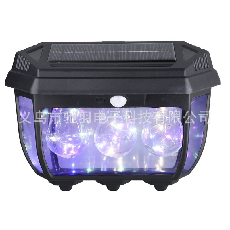 Seven-color solar sensor lamps, street lamps, solar panels, garden lamps, fire safety indicator lights pic 11