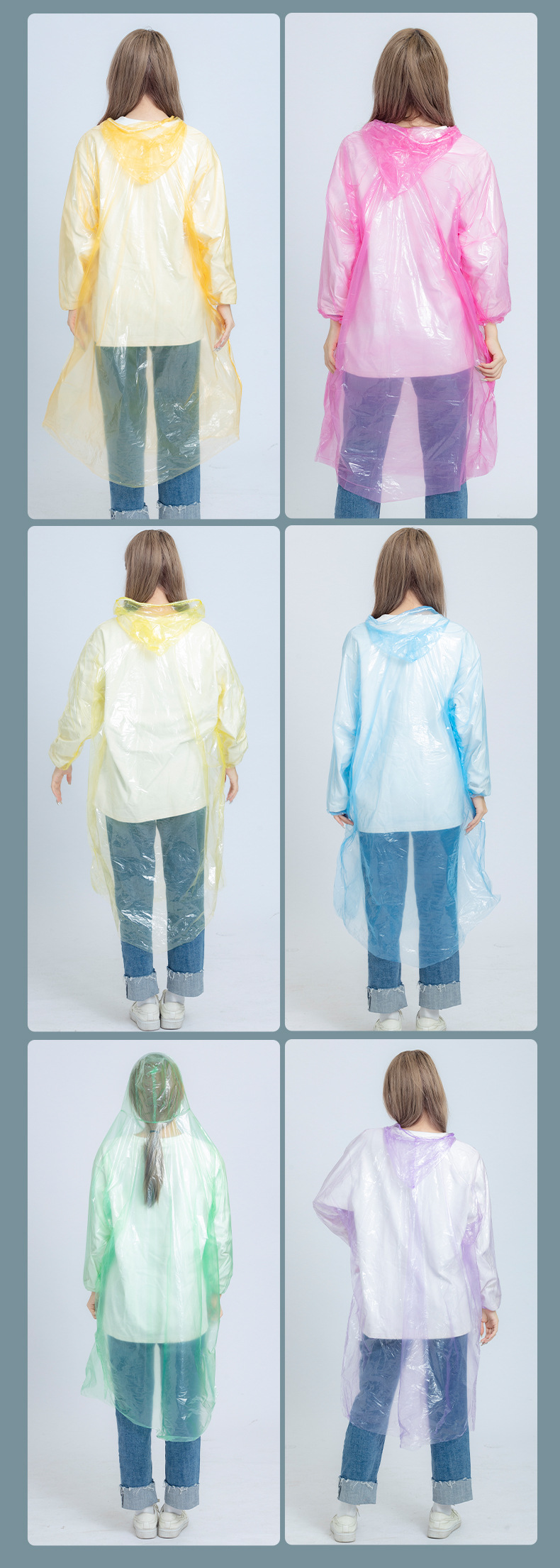 一次性雨衣长款全身户外旅游儿童成人大人便携防暴雨卡片雨衣加厚详情12