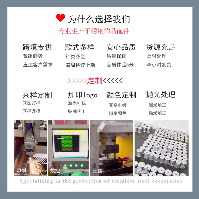 Wholesale 18K gold vacuum color-preserving stainless steel open ring, DIY jewelry connection accessories, closed ring, jump ring pic 1