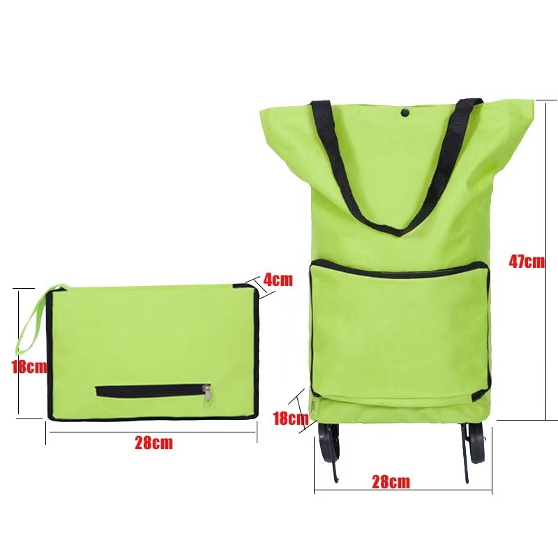 Wholesale towing bags, supermarket shopping carts, folding wheel bags, household hand-held portable towing carts, shopping bags pic 9