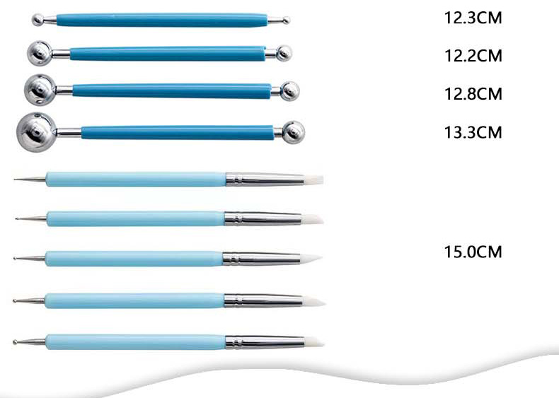 Cross-border 31-piece multi-functional DIY clay sculpture, stainless steel drill pen, cloth bag set and combination of clay tools pic 4